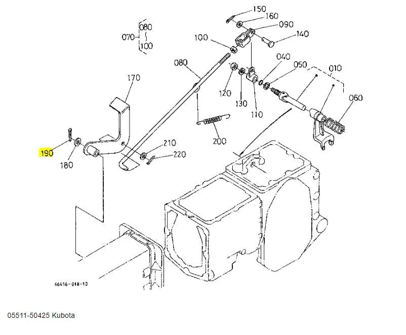 Kubota 05511-50425 Split Pin - OEM Pin for Brake Rods, Lift Rods, and Linkages