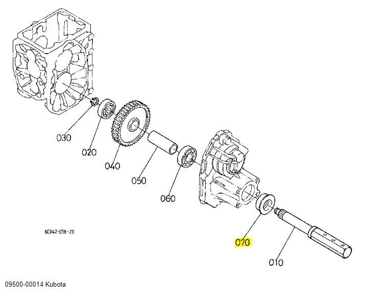 Kubota 09500‑00014 Oil Seal - OEM Rear Axle Seal for B‑Series Compact Tractors