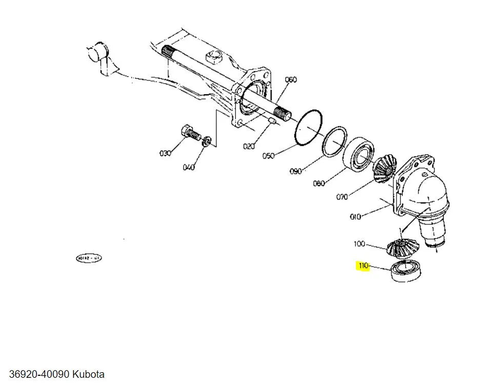 Kubota Ball Bearing 36920-40090 – Genuine Differential and Input Shaft Component