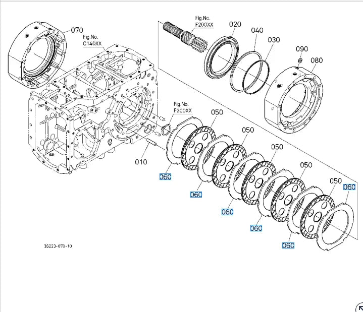 Kubota Brake Plate 36330-65130 M100GXDTC-2,L4150,M105GXDTC-4 M Series