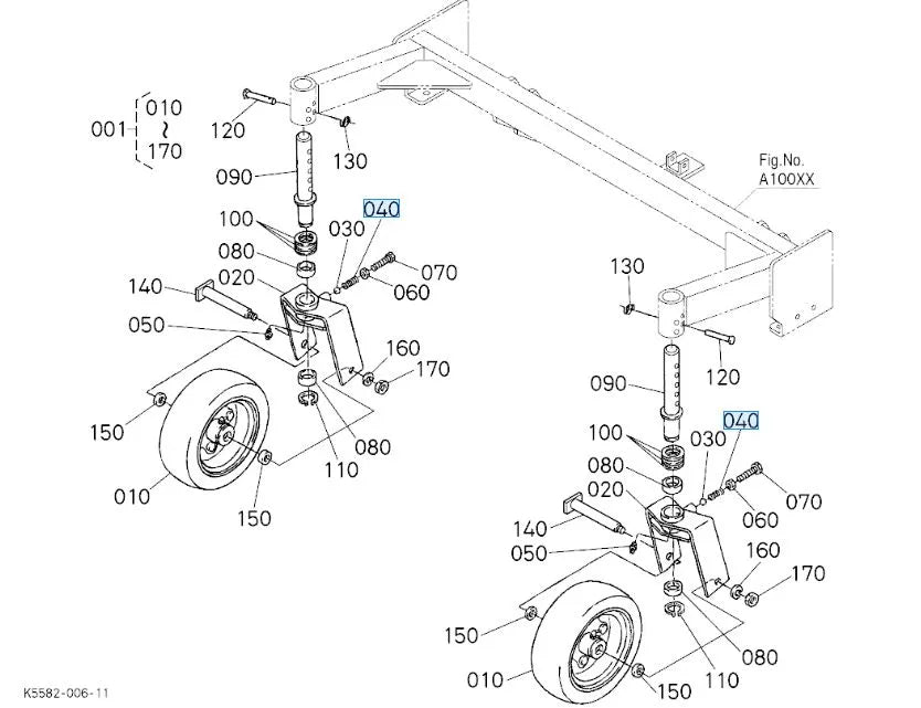Kubota K5651-43132 Spring (Ball) - OEM Front Gauge Wheel Spring for Mower Decks