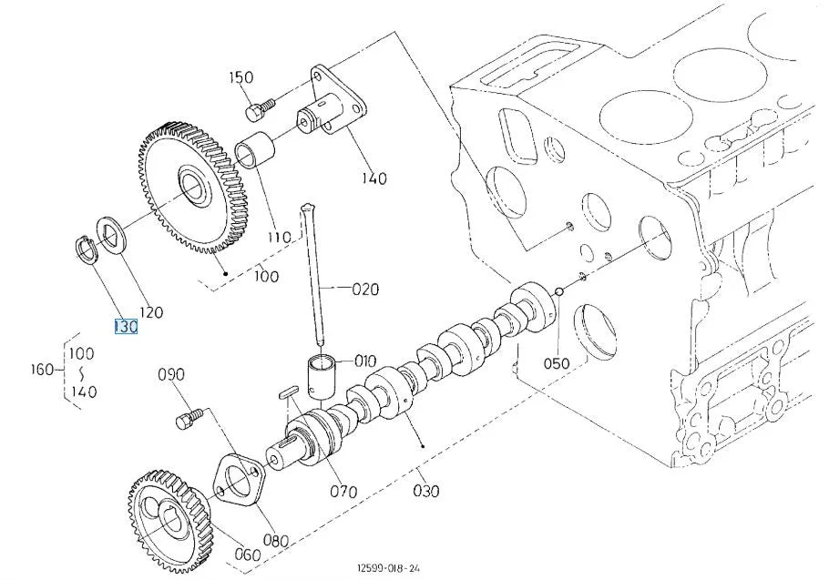 Kubota Snap Ring 15875-24320 - OEM Retaining Ring for Camshaft, PTO & Propeller Shafts