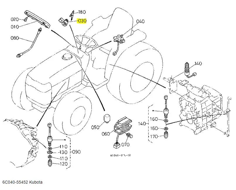 Kubota Starter Switch 6C040-55452
