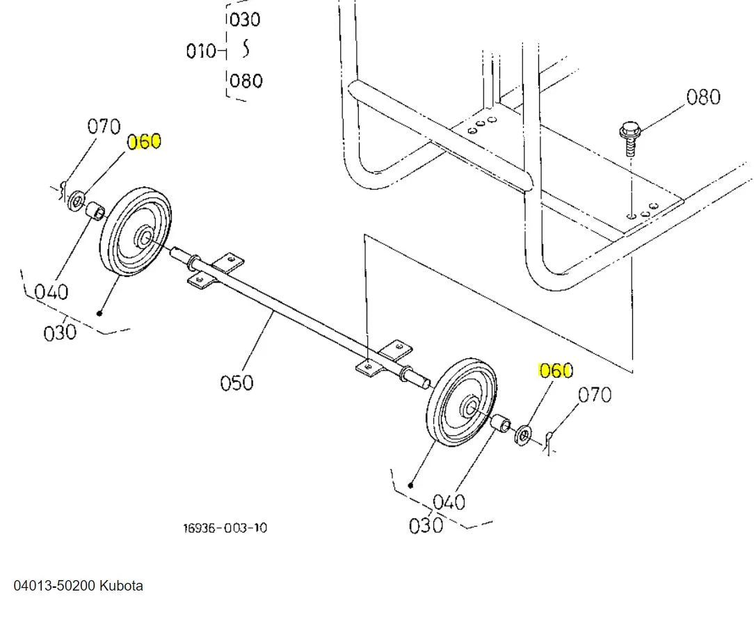 Kubota WASHER, PLAIN 04013-50200 | OEM Replacement for Gear Shifts, Drawbars, and ROPS