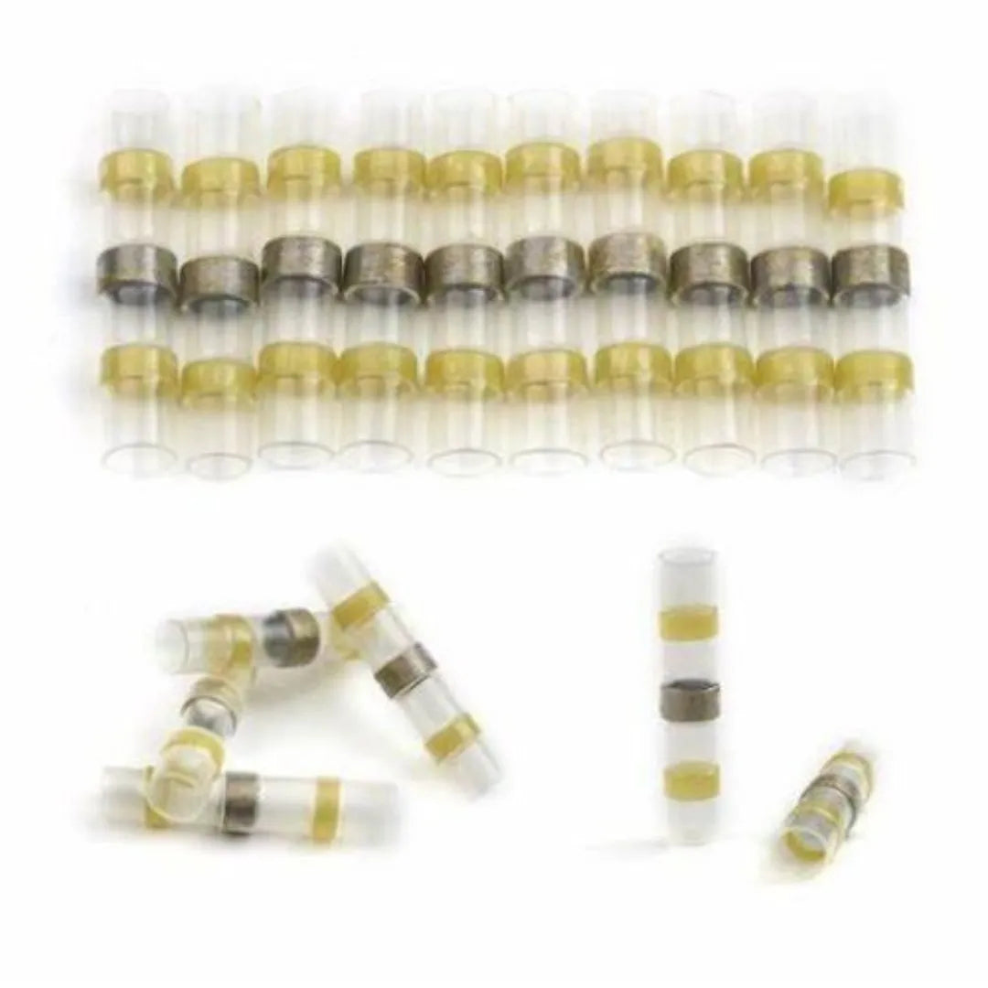 LED Global Yellow Heat Shrink Terminals With Solder 20pck