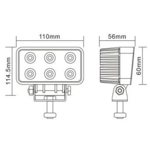 LED Global 18W Rectangle LED Work light