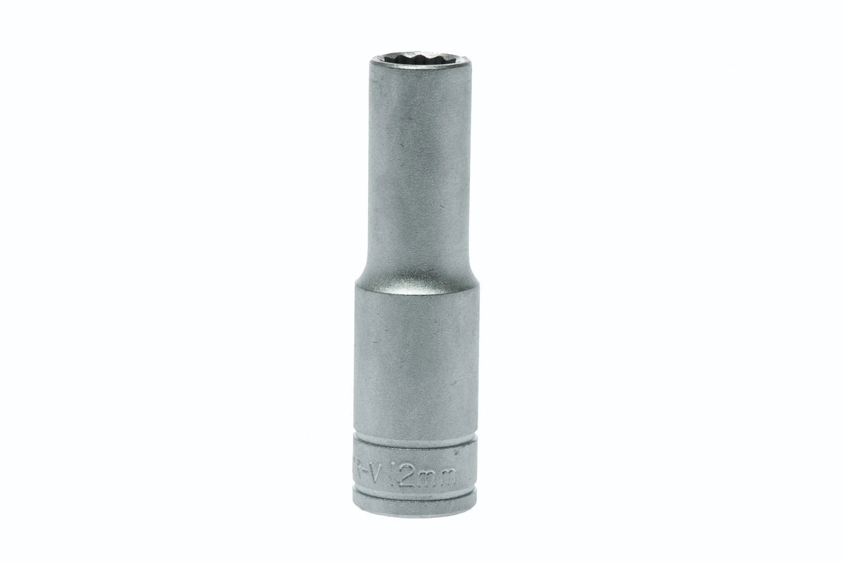 10-36mm Teng Tools 1/2'' Drive, Deep, 12 Point Sockets - 12mm
