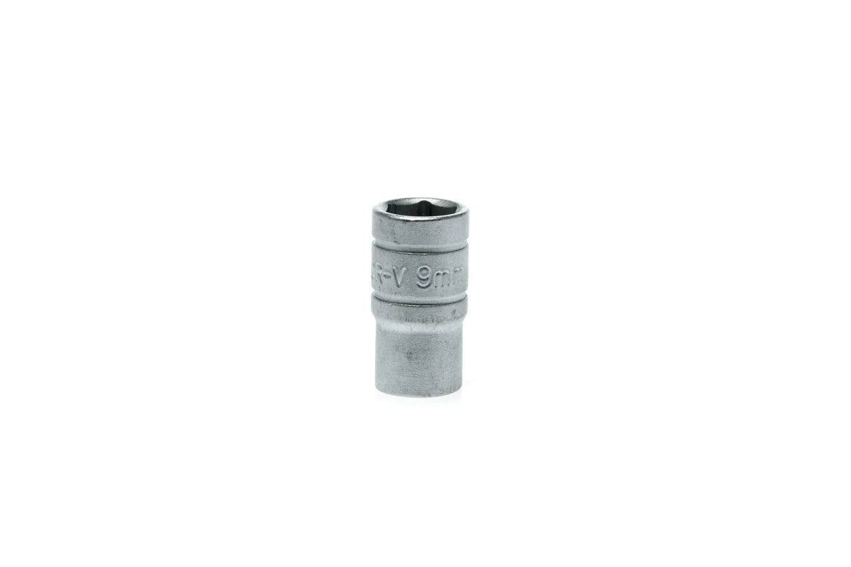 4-13mm Teng Tools 1/4" Drive, Regular, 6 Point Socket - 9mm