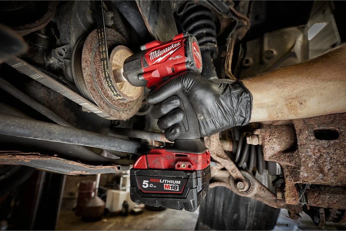 Milwaukee M18 FUEL ½″ Impact Wrench Kit - 881 Nm Torque, 2x 5.0Ah Batteries, Case & Charger