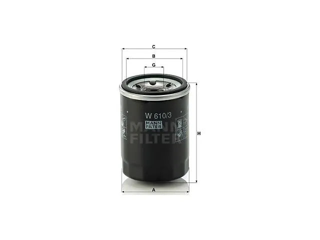 MANN-FILTER W610/3 Oil Filter - Spin-On | M20x1.5 | Anti-Return Valve