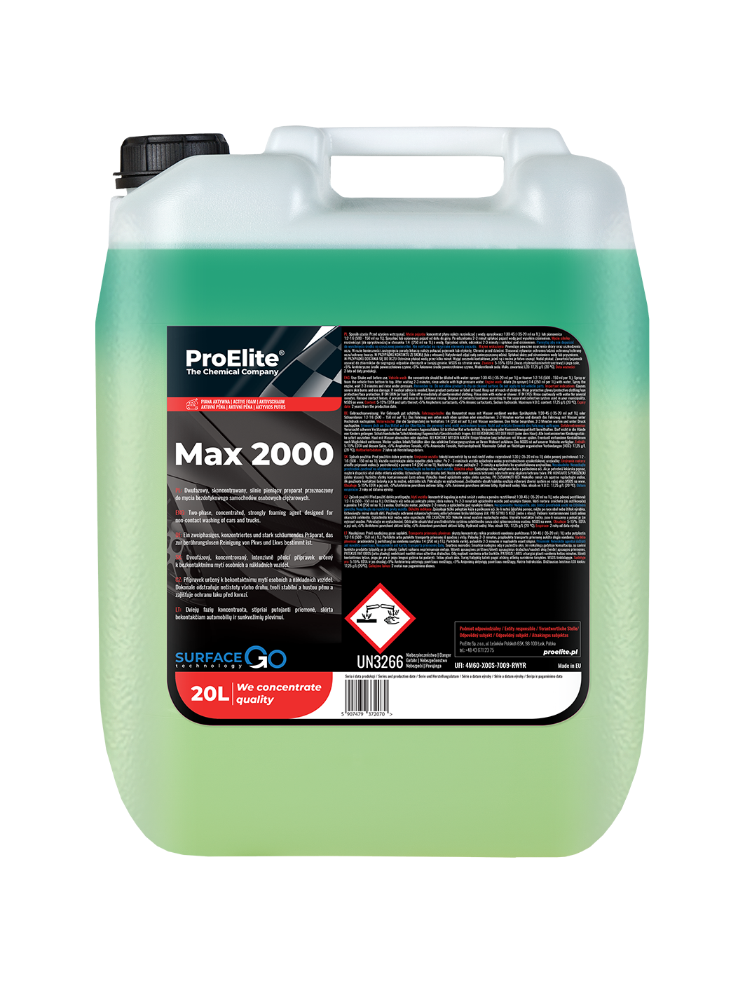 ProElite Max 2000 Pre Wash Foam Shampoo 20L
