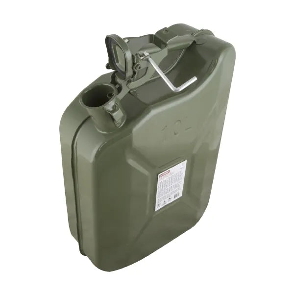 Mcanax 10 Litre Jerry Can Green with Spout .8mm Un App Mx1650041