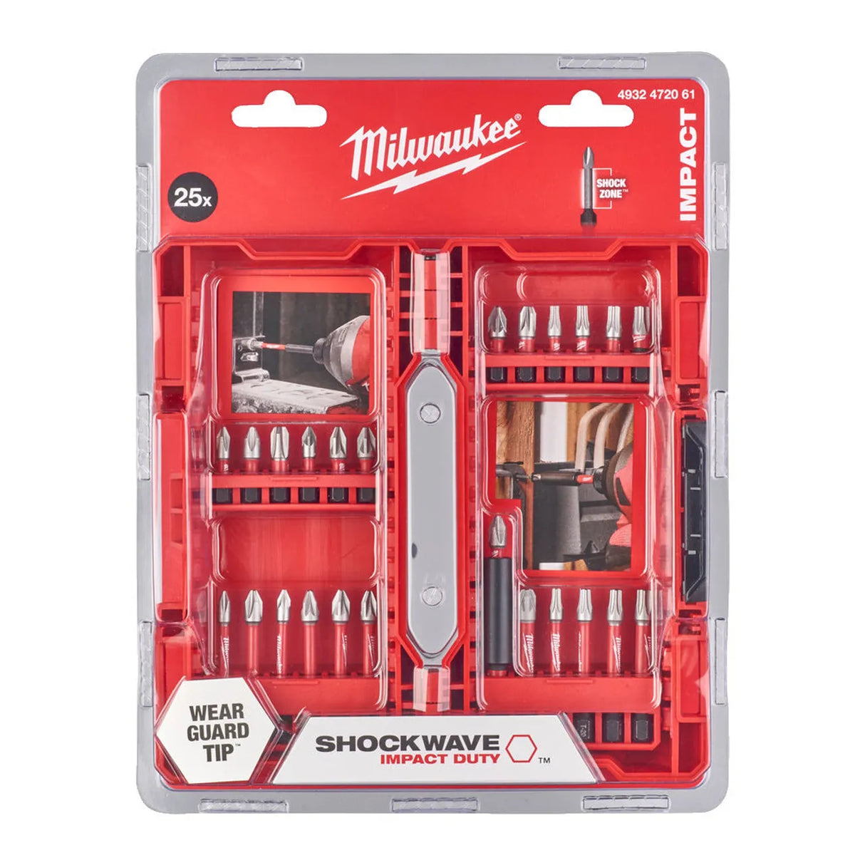 Milwaukee 4932472061 Shockwave 25 Piece Impact Duty Bit Set with Magnetic Holder