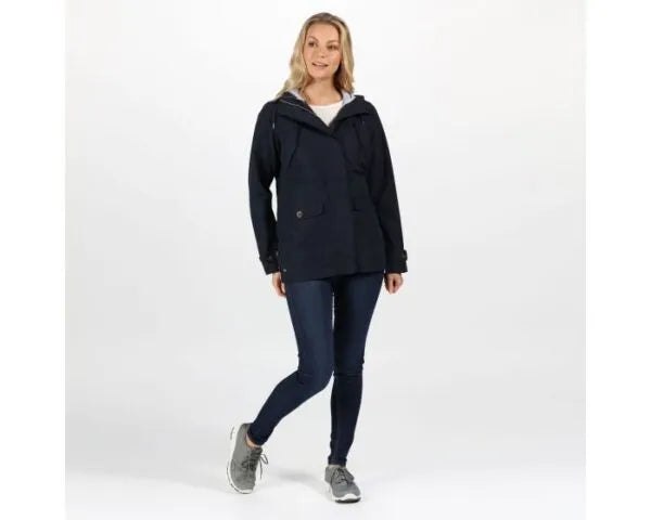 Regatta Kimberley Walsh Ninette Lightweight Hooded Waterproof Jacket Navy