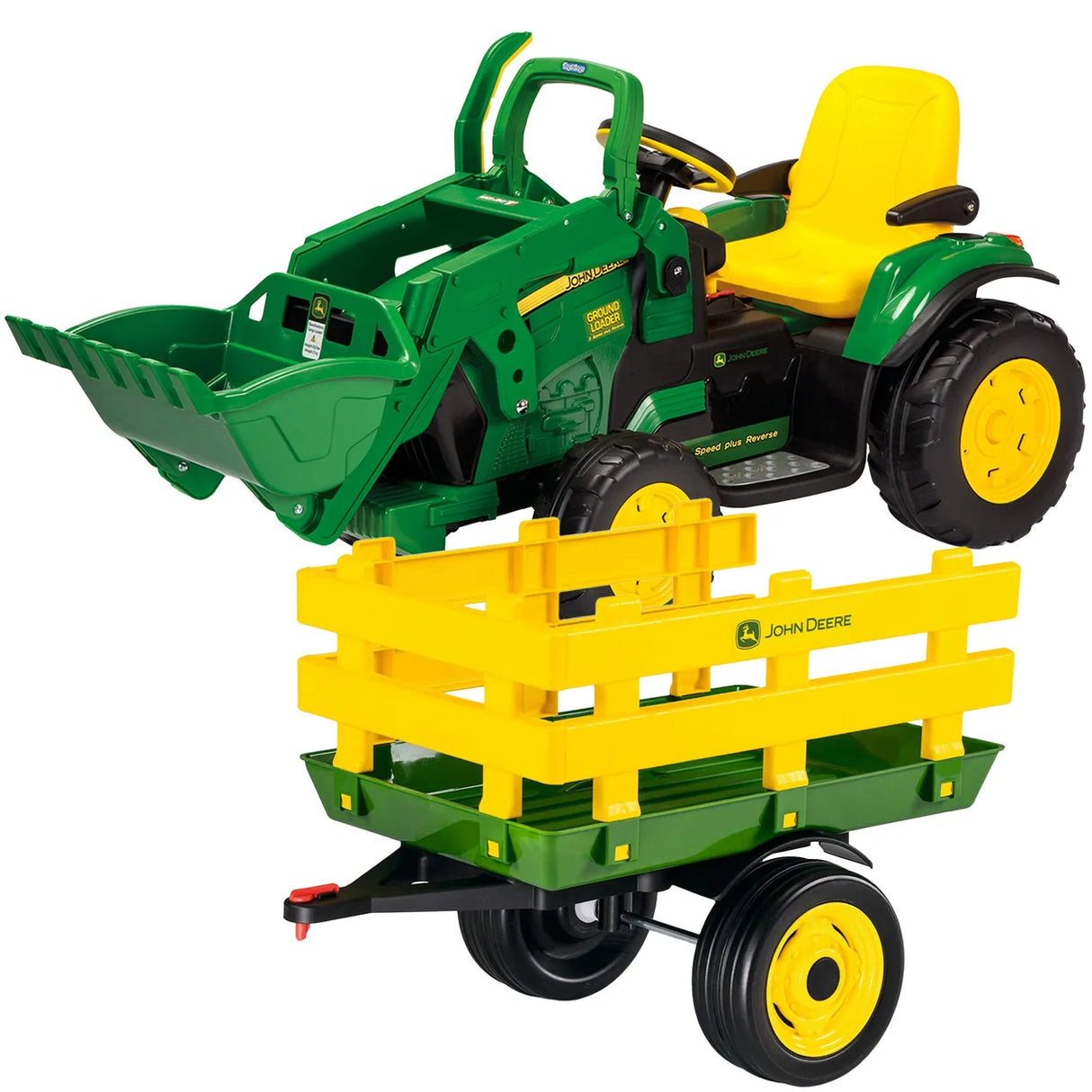 Peg Perego John Deere Ground Loader & Stake Side Trailer