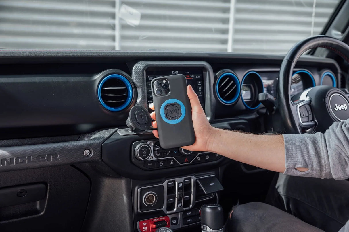 Quad Lock Dash/Console Car Mount QLKMDCM - Adhesive Phone Mount with Adjustable Viewing Angle