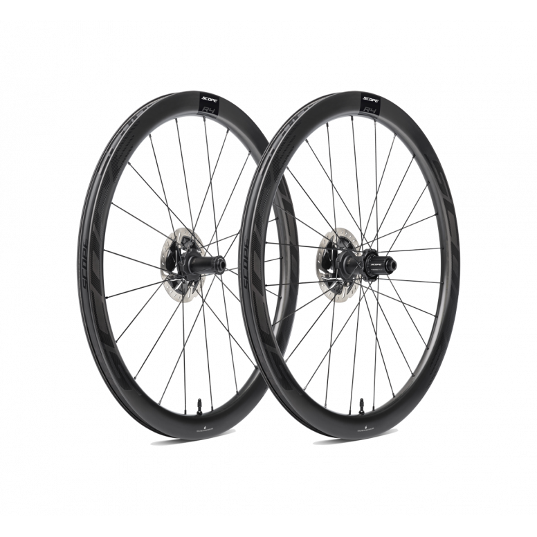 R4 Disc Carbon Road Wheelset - 45mm Aero, Diamond Ratchet Hub, Tubeless, 1585g