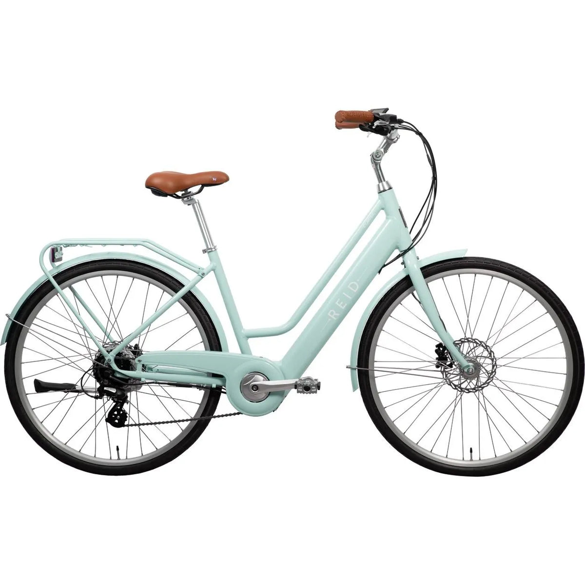 REID Ladies Classic eBike Womens Electric City Bike 46cm Medium - 250W Motor & Vintage Style in Sage
