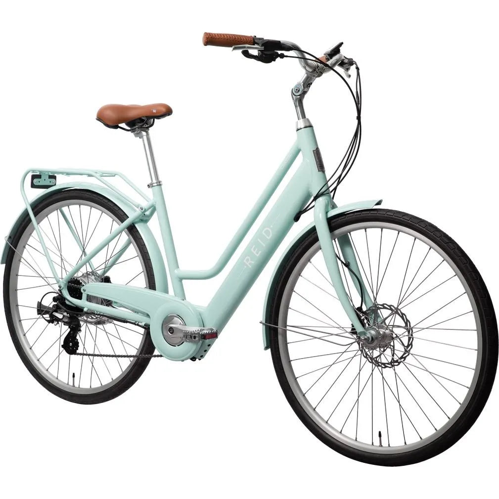 REID Ladies Classic eBike Womens Electric City Bike 46cm Medium - 250W Motor & Vintage Style in Sage