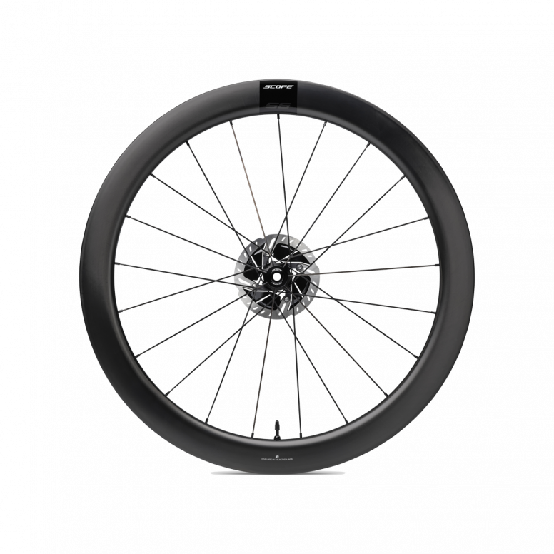 Scope S5 Disc Carbon Road Wheelset - 55mm Aero, Tubeless, 1723g, Shimano/SRAM Compatible