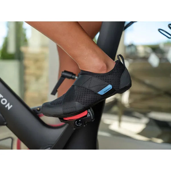 Shimano IC1 (IC100) Indoor Cycling Shoes, Black, Size 47 - Breathable and Secure Fit