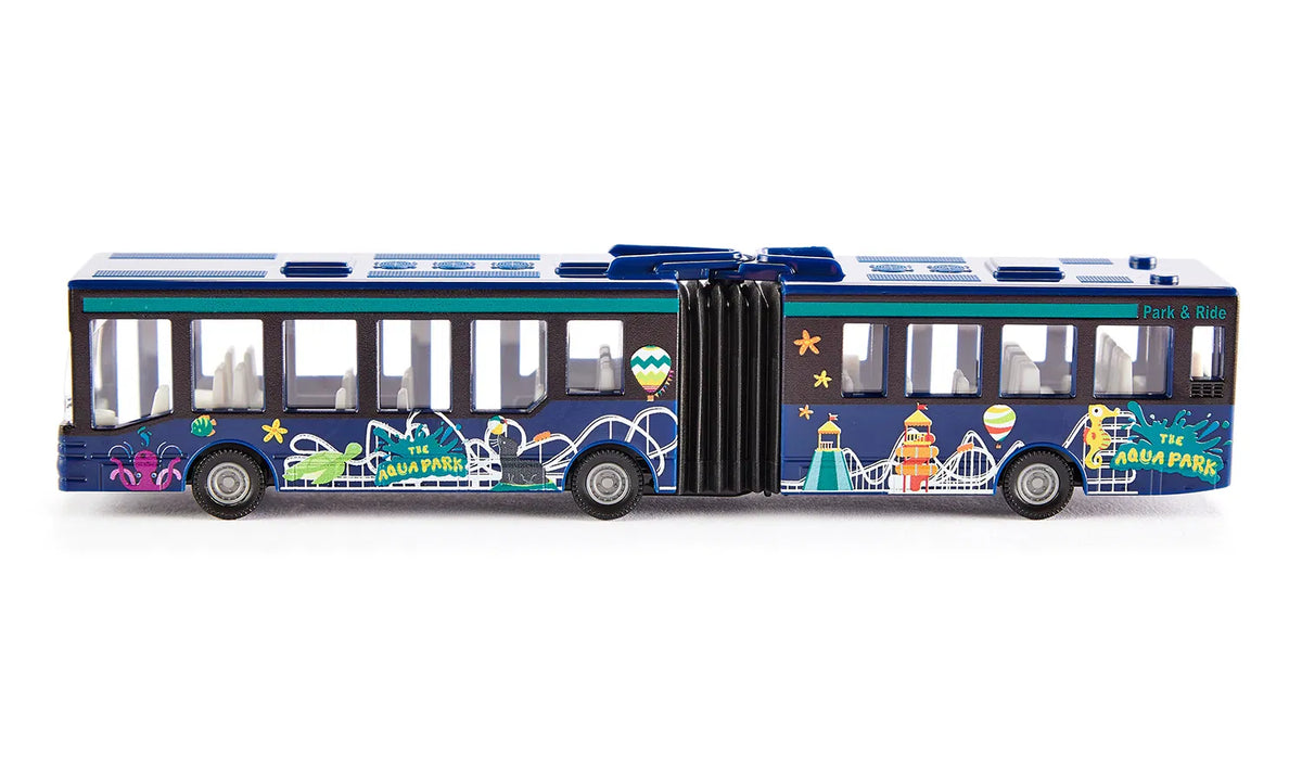 Siku 1:87 Park & Ride Hinged Bus - Articulated City Bus Model with Flexible Joint