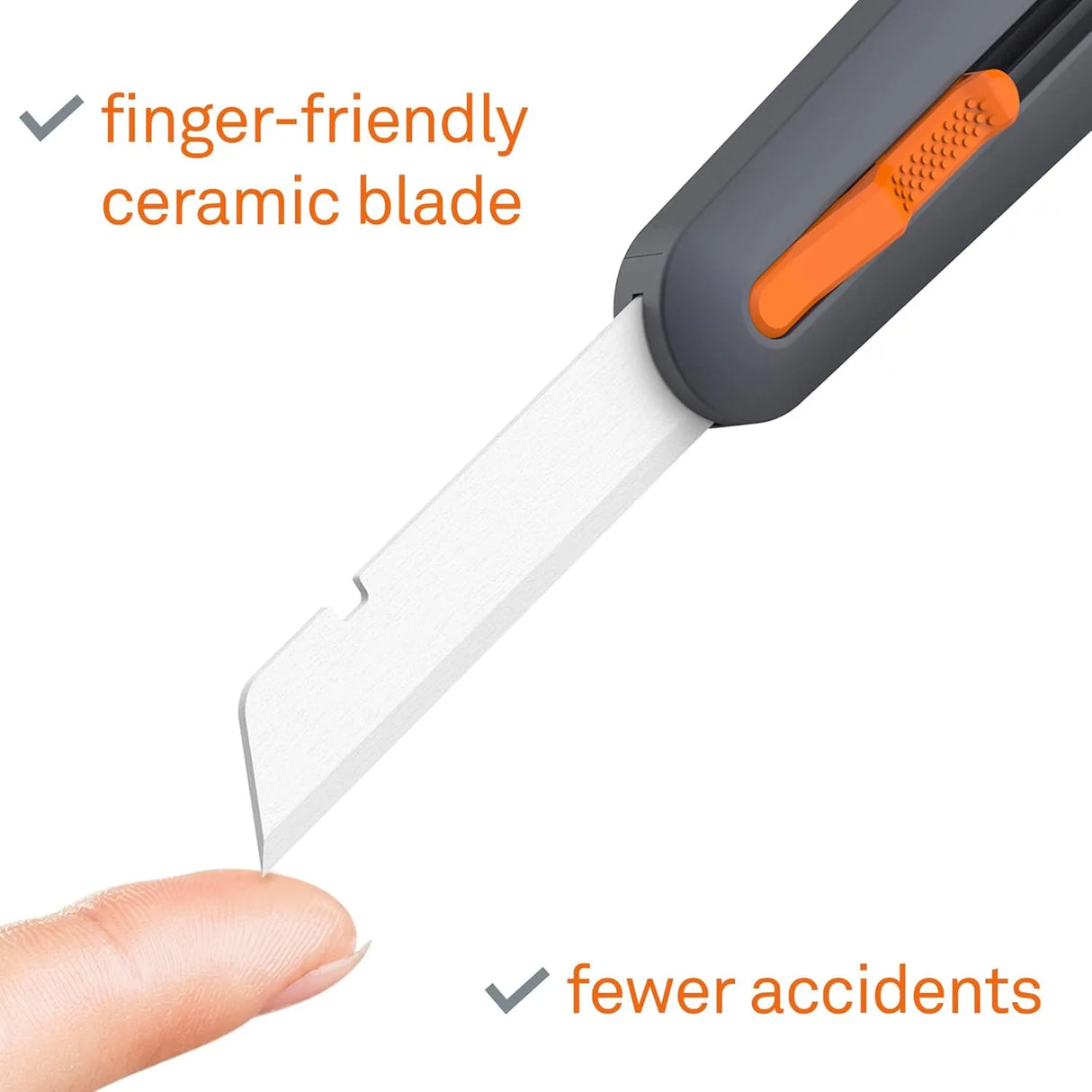 Slice 10559 Manual Industrial Knife - Heavy-Duty Ceramic Blade Cutter with 76mm Cutting Depth