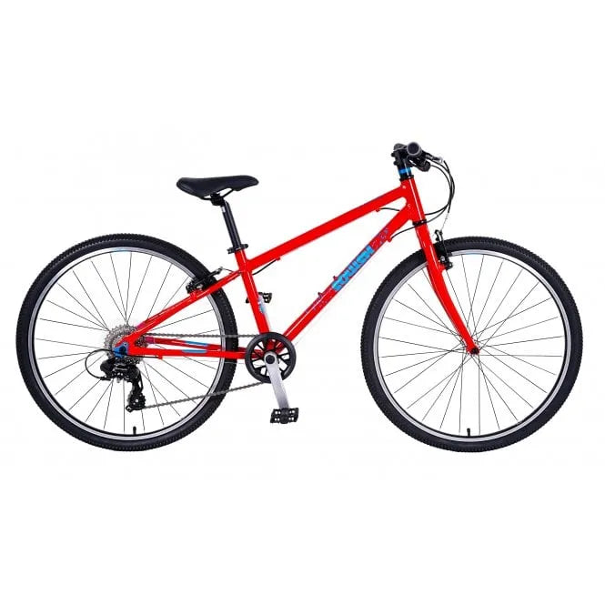 Squish 26" Kids Bike 13" Frame - Lightweight Alloy Frame, 8-Speed Shimano, Red