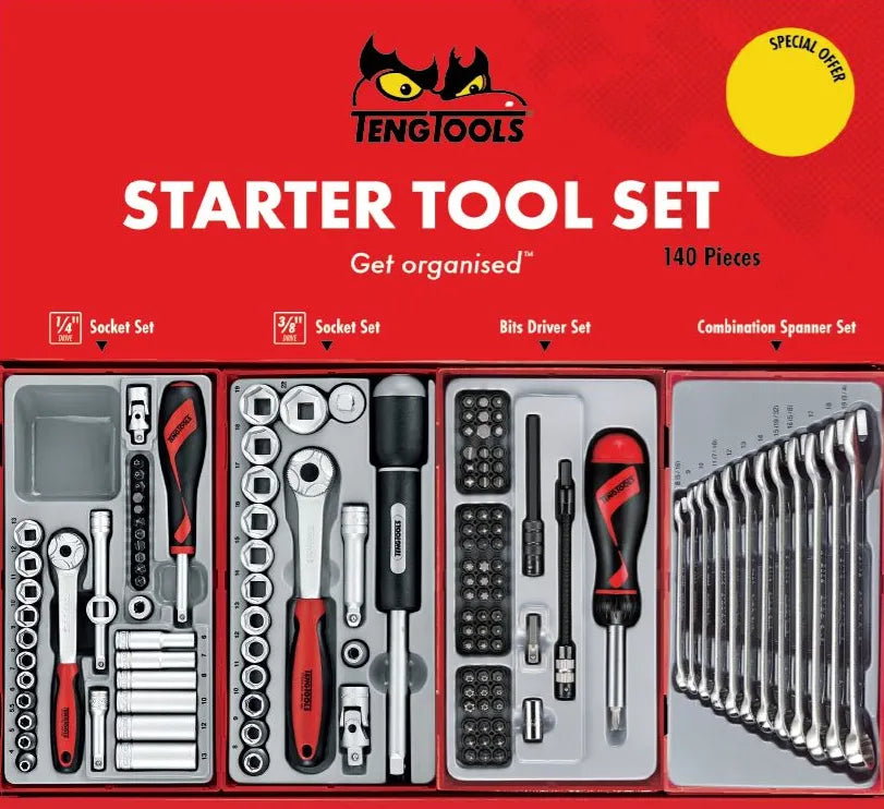 Teng Tools 140 Piece 26" Pro Top Box TT Tool Kit - TC0140SV