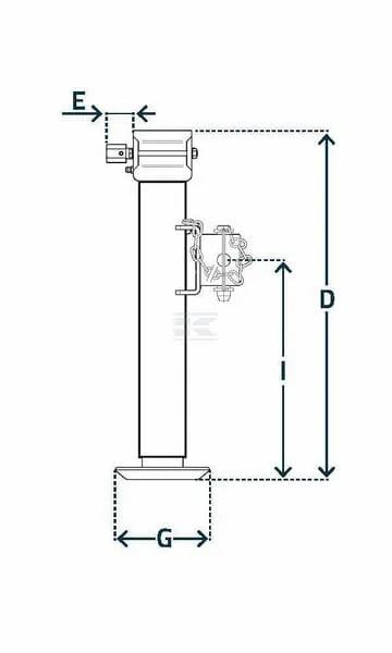 STRLR3102 Swivel Stand Jack | 1300kg Capacity | Ø57x425mm | Zinc-Plated