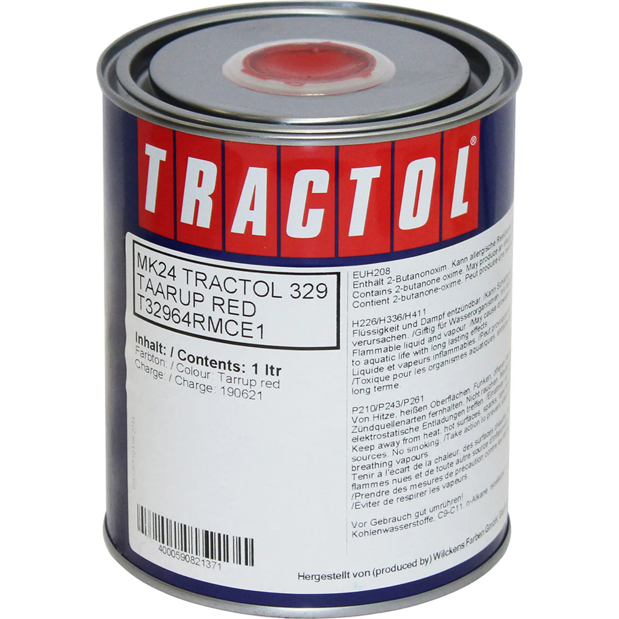 Tractol Taarup Red High Gloss Finish Paint (T32764R) 1 Litre - Durable Agricultural & Construction Equipment Coating - MK24