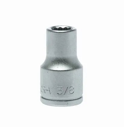 Teng Tools M120112-C 1/2" Drive Socket - 3/8" AF, 12-Point Bi-Hex, Satin Finish