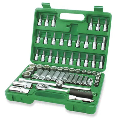 Toptul 3/8" Drive Socket & Bit Set 60PCS Metric - QGCAI6001