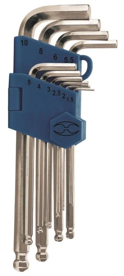 Truper Metric Ball End Hex Wrench Set 10-Piece - Precision Metric Allen Keys with Angled Access for Tight Spaces