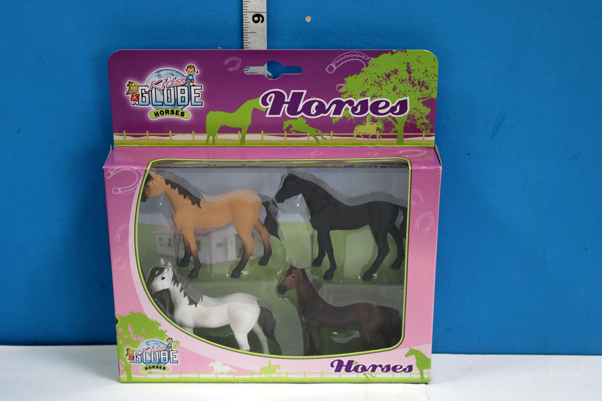 Kids Globe Horses 1:32 Scale | Set of 4 | Perfect for Farm and Stable Play