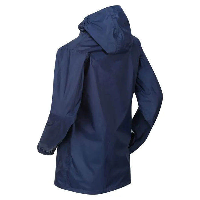 Regatta Kids' Pack It Lightweight Waterproof Hooded Packaway Walking Jacket Midnight