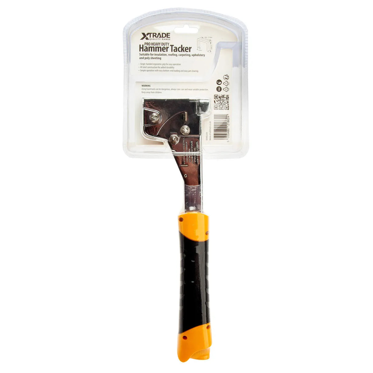 XTrade PRO Heavy Duty Hammer Tacker - Durable Stapler for Roofing, Insulation & More