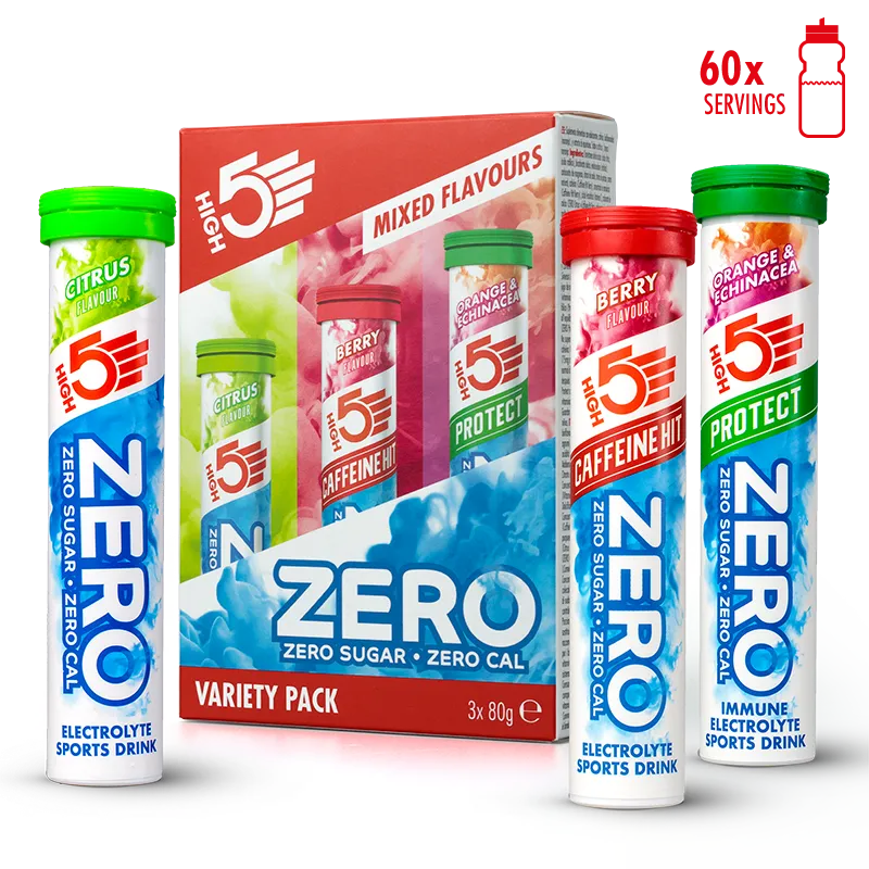 ZERO Hydration Tablets Variety Pack - Citrus, Berry, Orange & Echinacea | Sugar-Free Electrolyte Boost