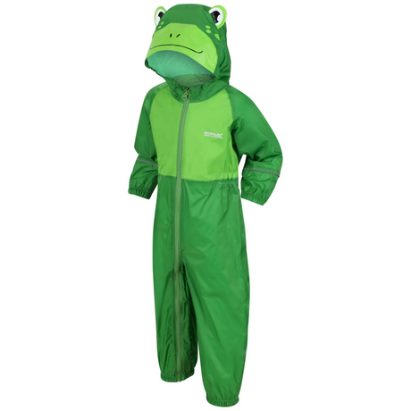 Regatta Kids' Breathable Waterproof Puddle Suit Extreme Green Frog