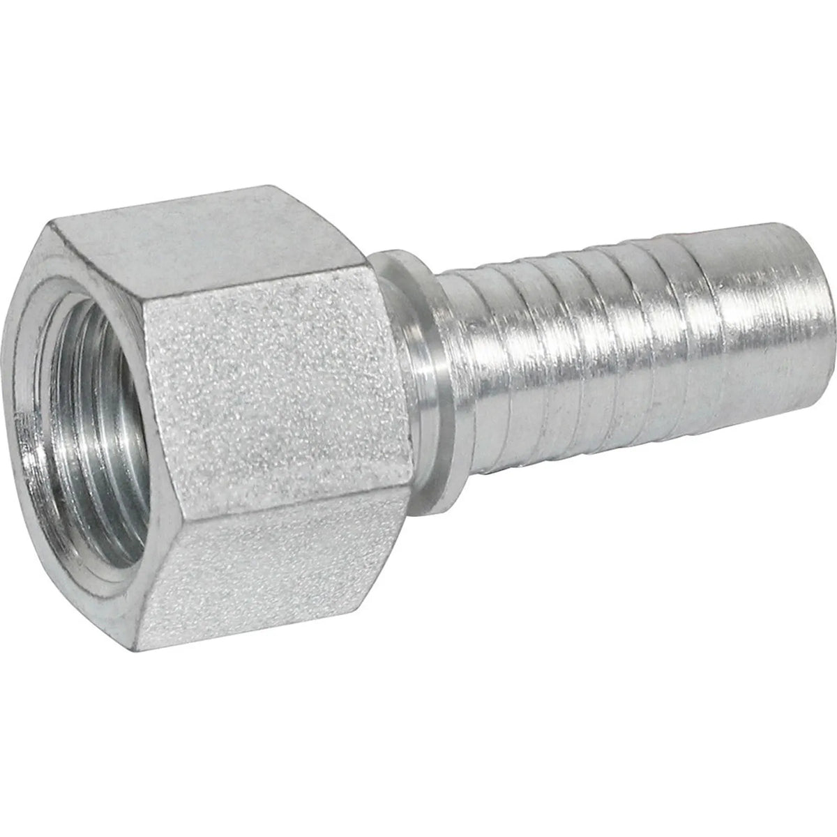 BSP Female 60 Degree Cone Fitting - 1/4" Hose x 3/8" BSP Zinc Passivated