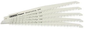 Expert 200mm 6tpi Bi-Metal Reciprocating Saw Blades for Wood Cutting - Pack of 5 Blades