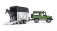 Bruder Land Rover Defender with horse trailer