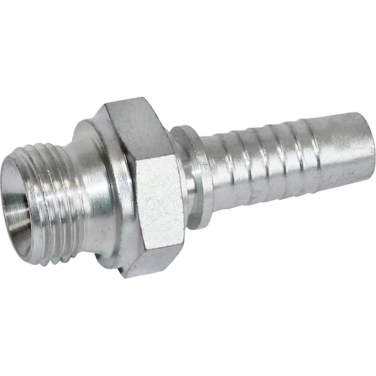 BSP Male Parallel 60 Degree Cone Fitting - 1/4" Hose x 3/8" BSP Zinc Passivated