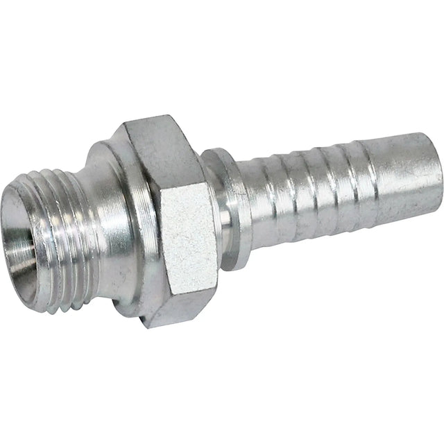 BSP Male Parallel 60 Degree Cone Fitting - 1/4" Hose x 3/8" BSP Zinc Passivated