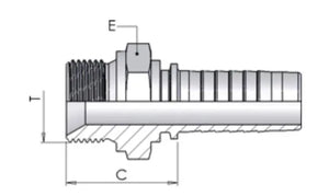 BSP Male Parallel 60 Degree Cone Fitting - 3/8" Hose x 1/4" BSP Zinc Passivated