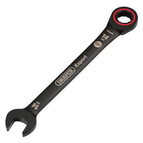 Draper Expert Hi-Torq Metric Ratchet Combination Spanner, 14mm, Black