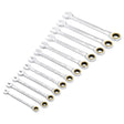 Draper Expert Hi-Torq Metric Ratchet Combination Spanner Set (12 Piece)