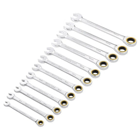 Draper Expert Hi-Torq Metric Ratchet Combination Spanner Set (12 Piece)