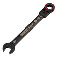 Draper Expert Hi-Torq Metric Flexible Head Ratchet Combination Spanner, 16 Mm, Black