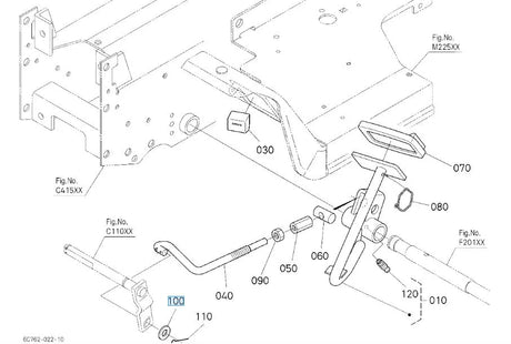 04011-50120 Kubota WASHER,PLAIN - OEM Washer for Brake Rods, Shift Levers & Stabilizers (SFI94-00)
